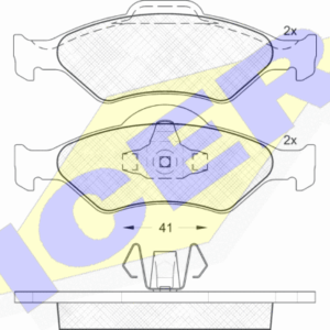 DISK PLOCICE PREDNJE FORD FIESTA IV/FORD K 1.0/1.3/1.4 icer
