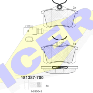 DISK PLOCICE ZADNJE VW/SEAT SHARAN/ALHAMBRA SA KABLOM icer