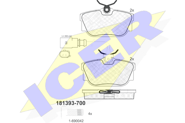 DISK PLOCICE ZADNJE VW T-4 2.5 TDI 92-03 icer
