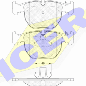 DISK PL. BMW 5/7/X3/X5 E39/E53 98+