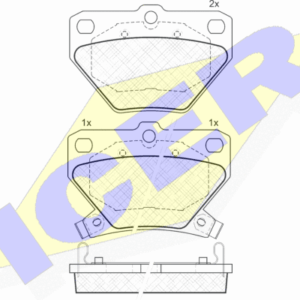DISK PL. TOYOTA  ZAD. COROLLA/YARIS 99-07