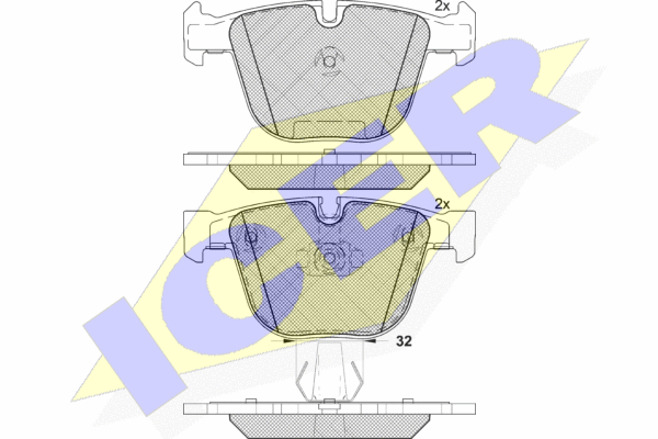 DISK PL. ZAD. BMW 5/6/7/X5