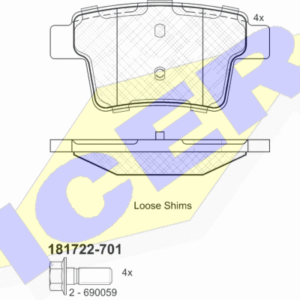 DISK PL. ZAD. FORD MONDEO III 00-07