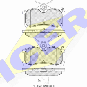 DISK PLOCICE TOYOTA COROLLA (E11)/AVENSIS (T22) 97+ ZAD.