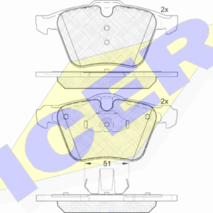 DISK PLOCICE PREDNJE FORD/VOLVO S-MAX/S60/S80/V70 icer