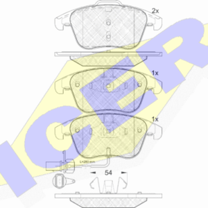 DISK PLOCICE PREDNJE AUDI A4/A5  07+ icer