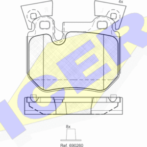 DISK PL. ZAD. BMW SERIJA 3/1 05+