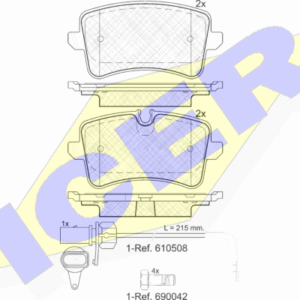 DISK PLOCICE ZADNJE AUDI A6/A7 11+ 1 kabl icer