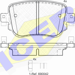DISK PL. ZAD. VW GOLF VII 12+