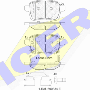 DISK PLOCICE ZADNJE FIAT 500L 14+ icer