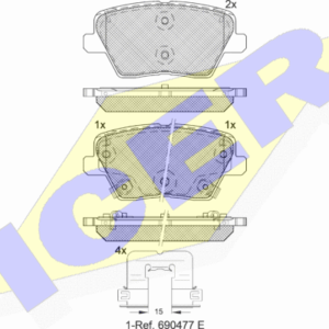 DISK PLOCICE HYUNDAI I30 16-17 ZAD.