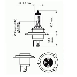 SIJALICA H4 BASIC 12V 60/55W P43T