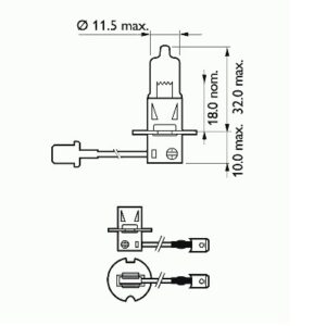 SIJALICA H3 BASIC 12V 55W PK22S