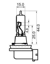 SIJALICA H9 WHITE 12V 65W PGJ 19-5