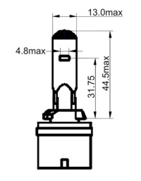 SIJALICA H27 W/1 WHITE 12V 27W PG 13
