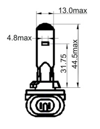SIJALICA H27 W/2 WHITE 12V 27W PGJ13
