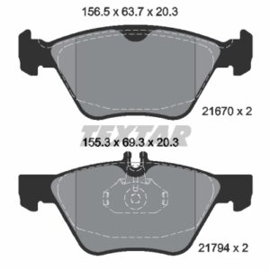 DISK PL. MERCEDES E KLASA/CLK 96-03 TEXTAR