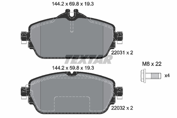 DISK PLOCICE PREDNJE MECEDES W 205 W 213 13+ textar