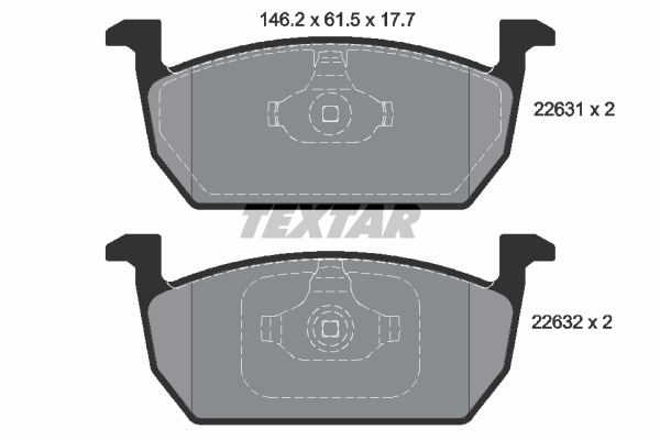 DISK PLOCICE PREDNJE VW AUDI SKODA SEAT BEZ KABLA textar