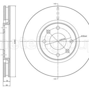 KOCIONI DISK PSA XANTIA/406 283MM metelli