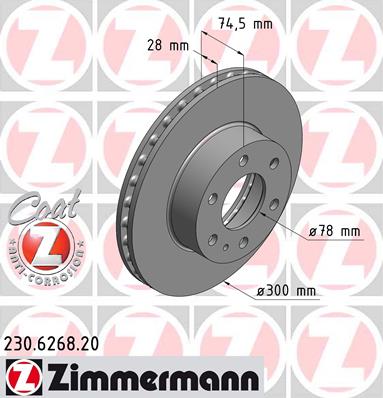 KOCIONI DISK PR. IVECO DAILY FI 300MM 01+ zimmermann