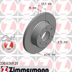 KOCIONI DISK ZAD. IVECO DAILY IV FI 296MM zimmermann