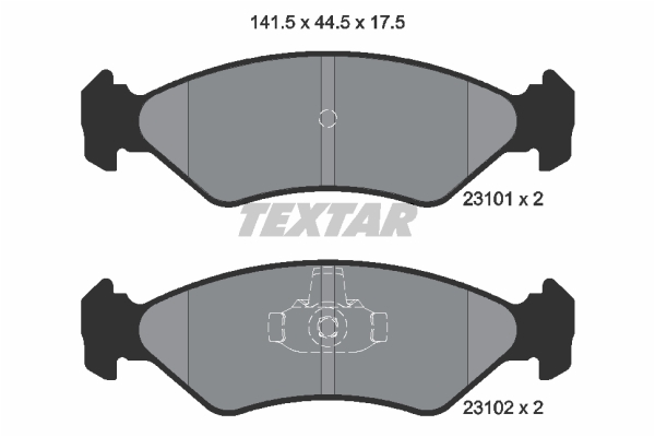 DISK PL. FORD FIESTA III/IV/FORD K textar