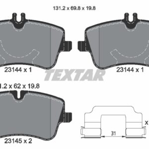 DISK PL. MERCEDES C KLASA W203 TEXTAR