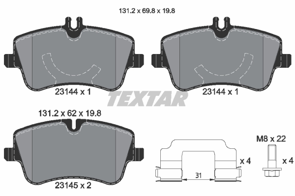DISK PL. MERCEDES C KLASA W203 TEXTAR