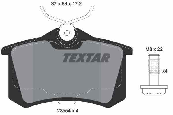 DISK PL. ZADNJE VW textar 17 mm