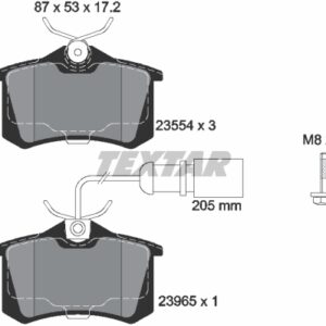 DISK PLOCICE ZADNJE VW SHARAN SA KABLOM 10+ textar