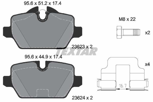 DISK PLOCICE ZADNJE BMW 1 / 3 03+ textar