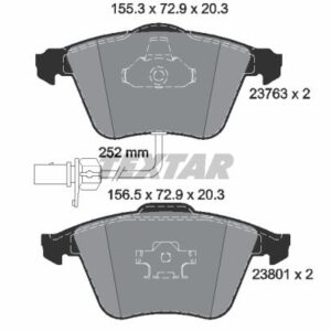 DISK PL. AUDI A4/A6 2.4/3.2/2.0/2.7TDI textar