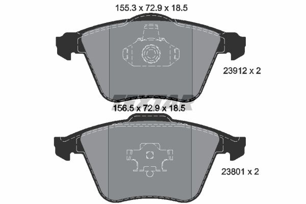 DISK PL. OPEL VECTRA C/VOLVO C30/C70 05+ textar