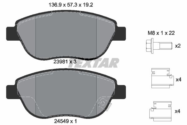 DISK PL. FIAT/OPEL 500L/CORSA D textar