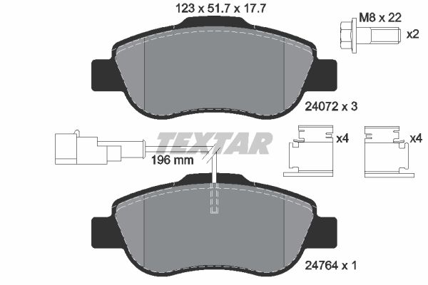 DISK PL. FIAT 500L/PANDA 04+ textar