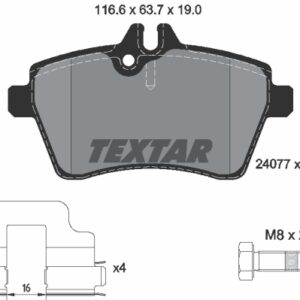 DISK PL. MERCEDES A KLASA W169 A160 04-12 textar