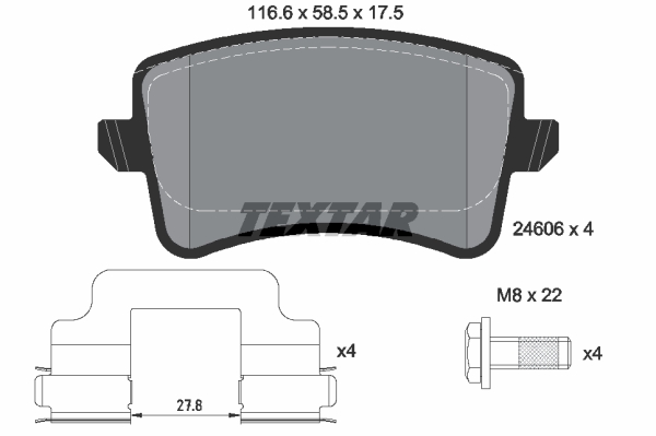 DISK PLOCICE ZADNJE AUDI A6/A7 11+ textar.