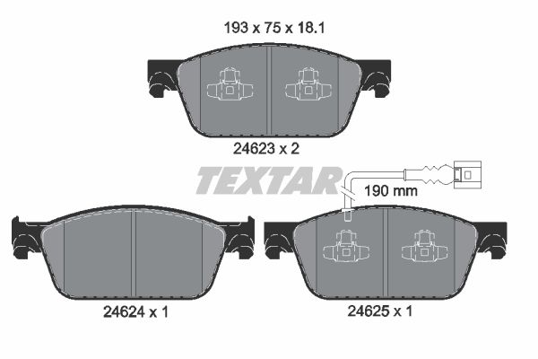 DISK PL. VW TRANSPORTER V 03+ textar