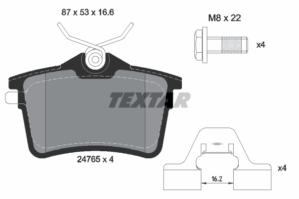 DISK PL. PSA BERLINGO/PARTNER 07+ textar