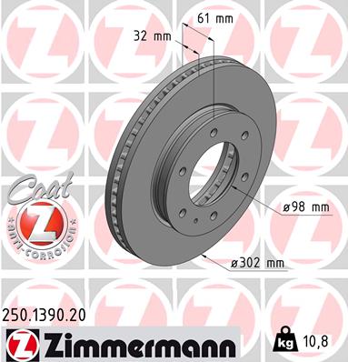 KOCIONI DISK FORD RANGER FI 302 zimmermann