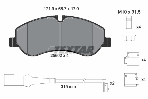 DISK PL. FORD TRANSIT 12+ textar