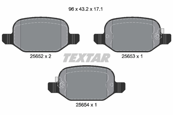 DISK PL. ZAD. FIAT 500L 1.4/1.6D/1.3MJET textar