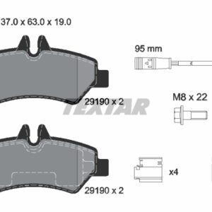 DISK PL. MERCEDES/VW SPRINTER/CRAFTER 06+ 2 KABLA textar.