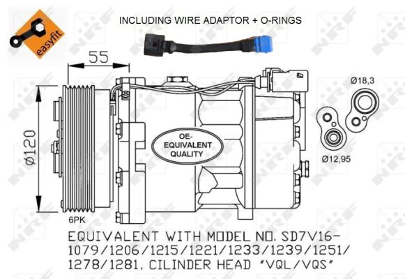 KOMPRESOR KLIME VW GOLF 4 nrf