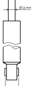3430023_technical_drawing.jpg AMORTIZER ZADNJI VW GOLF VII USKI SELEN FI 45mm kyb