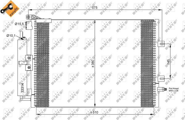 HLADNJAK KLIME RENAULT CLIO III 2.0 16V / 1.5 DCI nrf