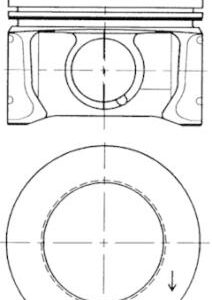 41095.jpg KLIP MOTORA SA KARIKAMA VW GOLF / PASSAT 1.6 D 09+ 79.5MM kolbenschmidt