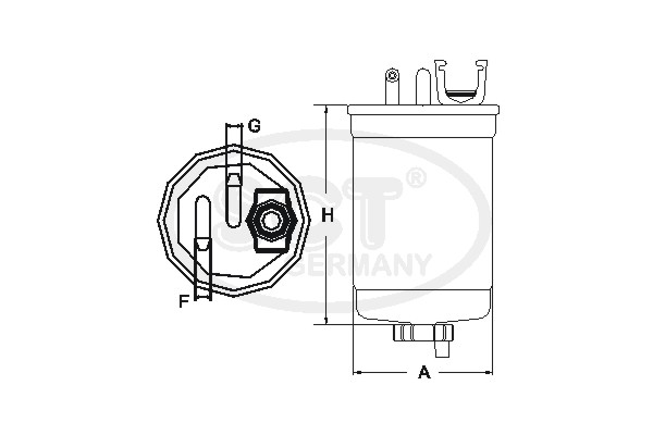 FILTER NAFTE LAGUNA 3 1.5 2.0 3.0 DCI 07+ KANGOO 08+