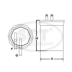 FILTER NAFTE MERCEDES W204 220 CDI / W211 / W203  20/1